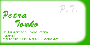 petra tomko business card